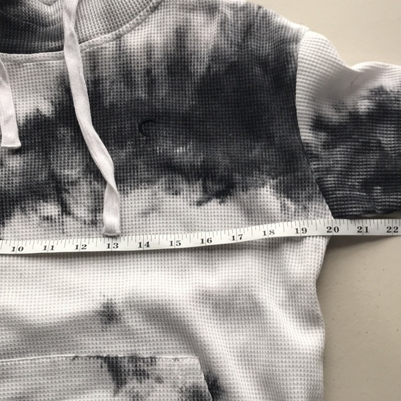 ZYIA Gray Hendrix Thermal Hoodie sweatshirt size XS oversized - Picture 10 of 13